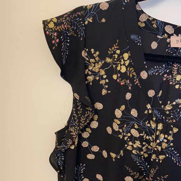 Black Floral Blouse - Picture 3 of 5